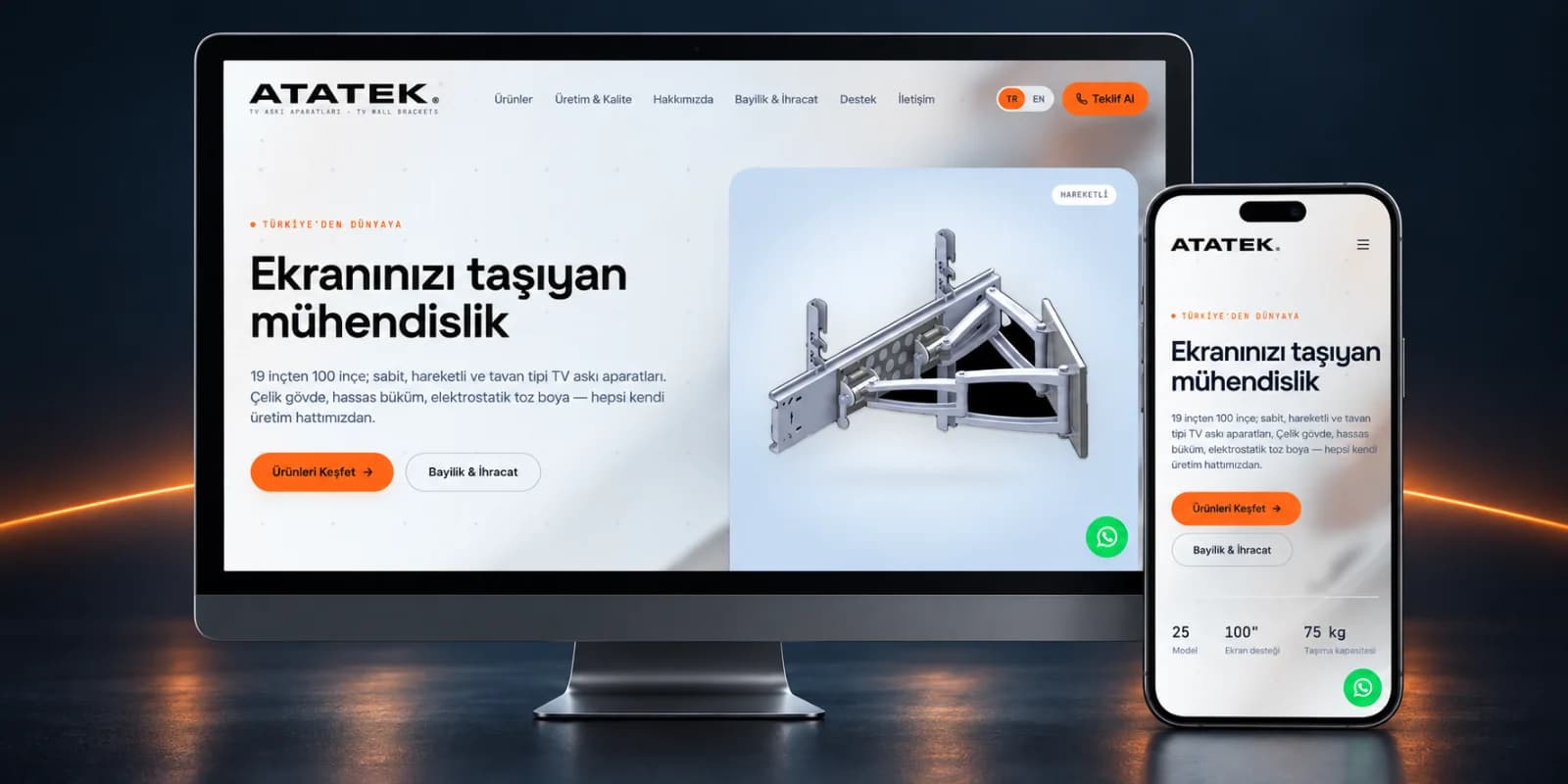 ATATEK Metal kurumsal sitesi